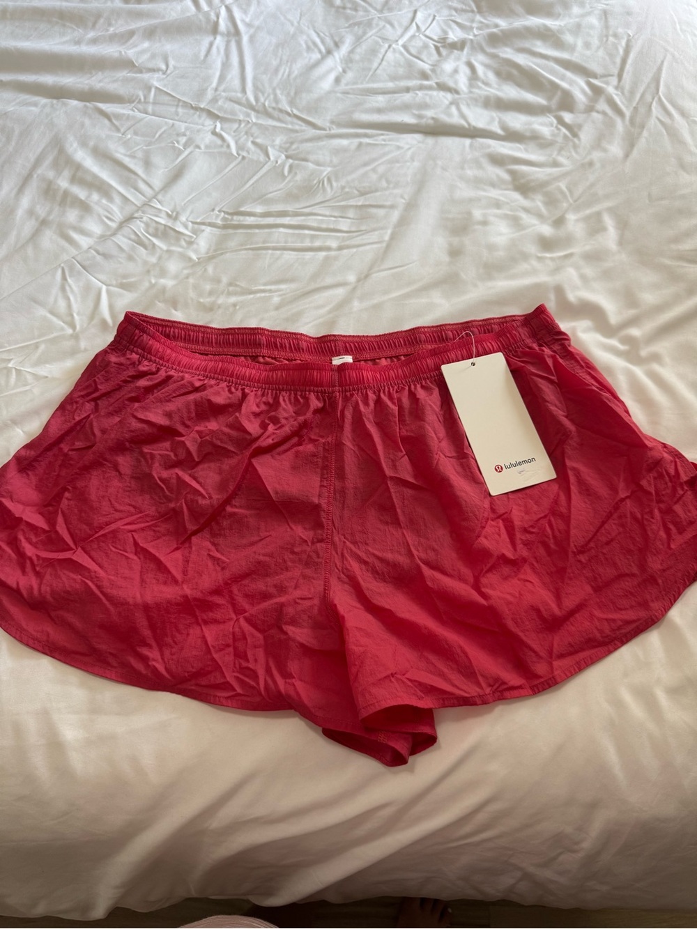 lululemon Dolphin-Hem MR Run Shorts 3” - Desert Red